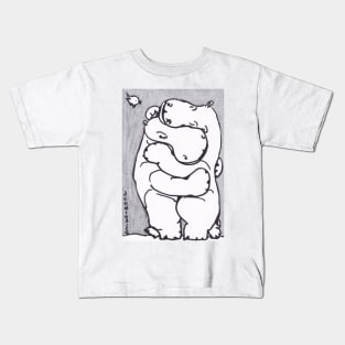 Hippo Hug - Original Drawing Kids T-Shirt